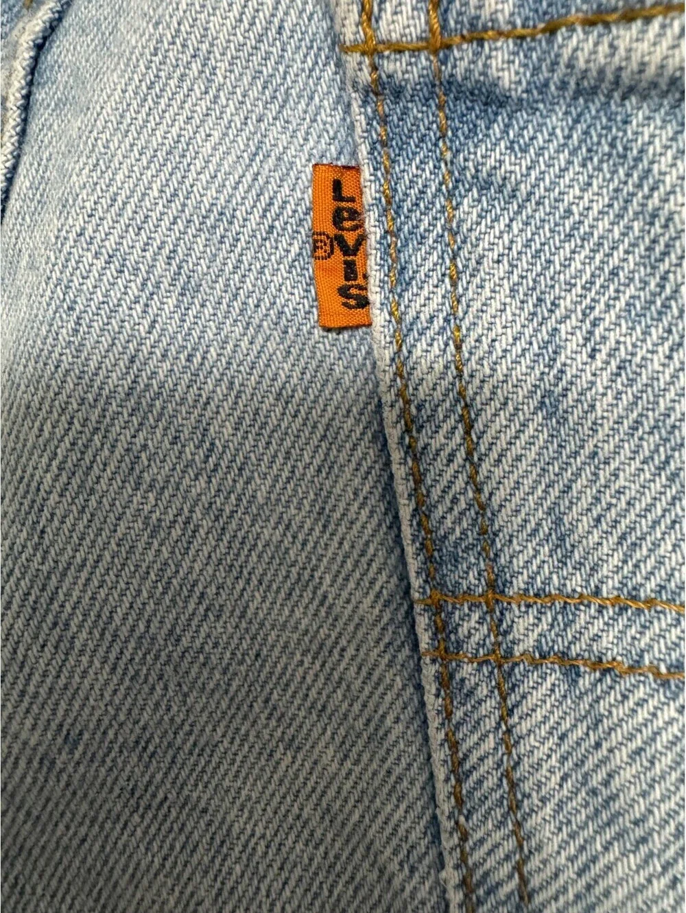 Vintage Levi's 505 Orange Tab USA Jeans Men's 33x32 Light Wash Straight Leg